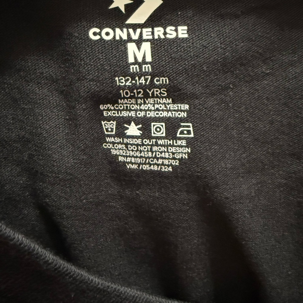 Converse® Boys' Short Sleeve Graphic T-Shirt - Black Medium New With Tags - Picture 8 of 8